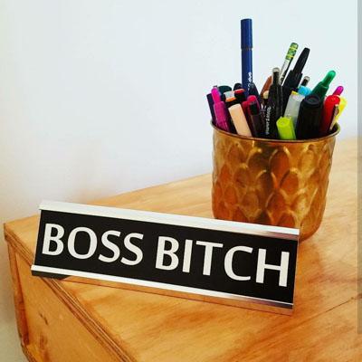 thumbnail of Boss Bitch office nameplate