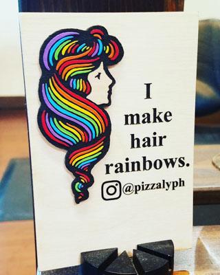 thumbnail of Hair rainbows sign